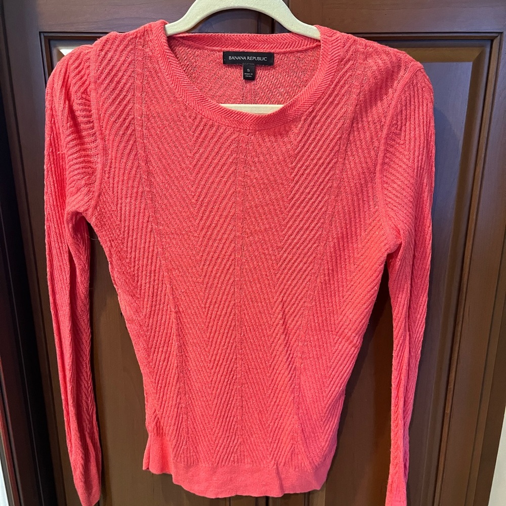 Banana Republic Pink Knit Sweater